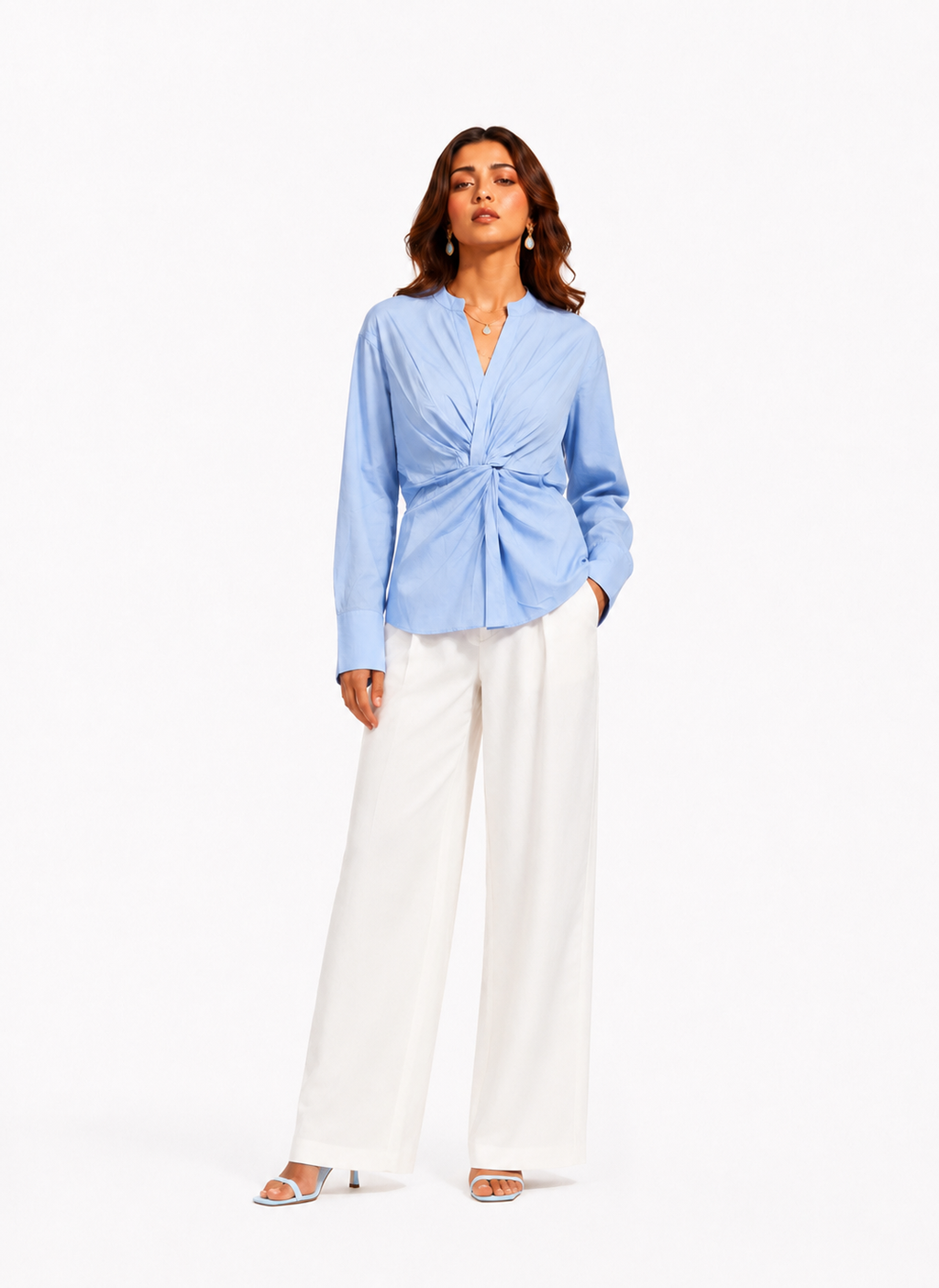 twist front blouse