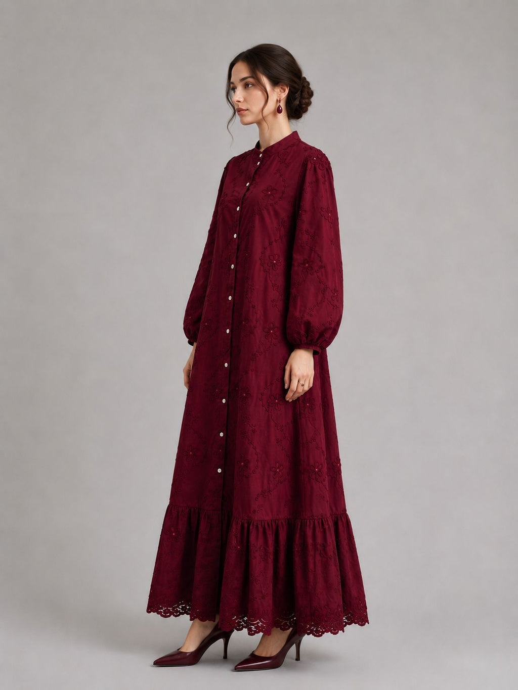 Embroidered long dress
