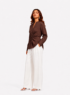 twist front blouse