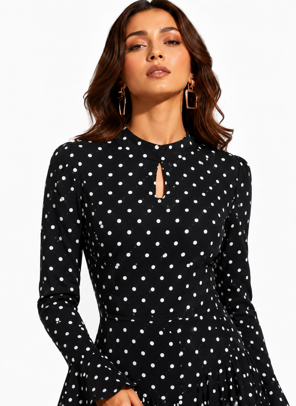 polka maxi dresses
