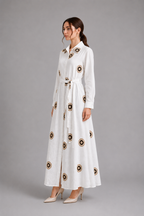 Embroidered flow maxi