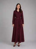 Meroon long denim dress