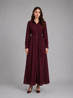Meroon long denim dress