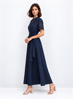 lace sleeve maxi