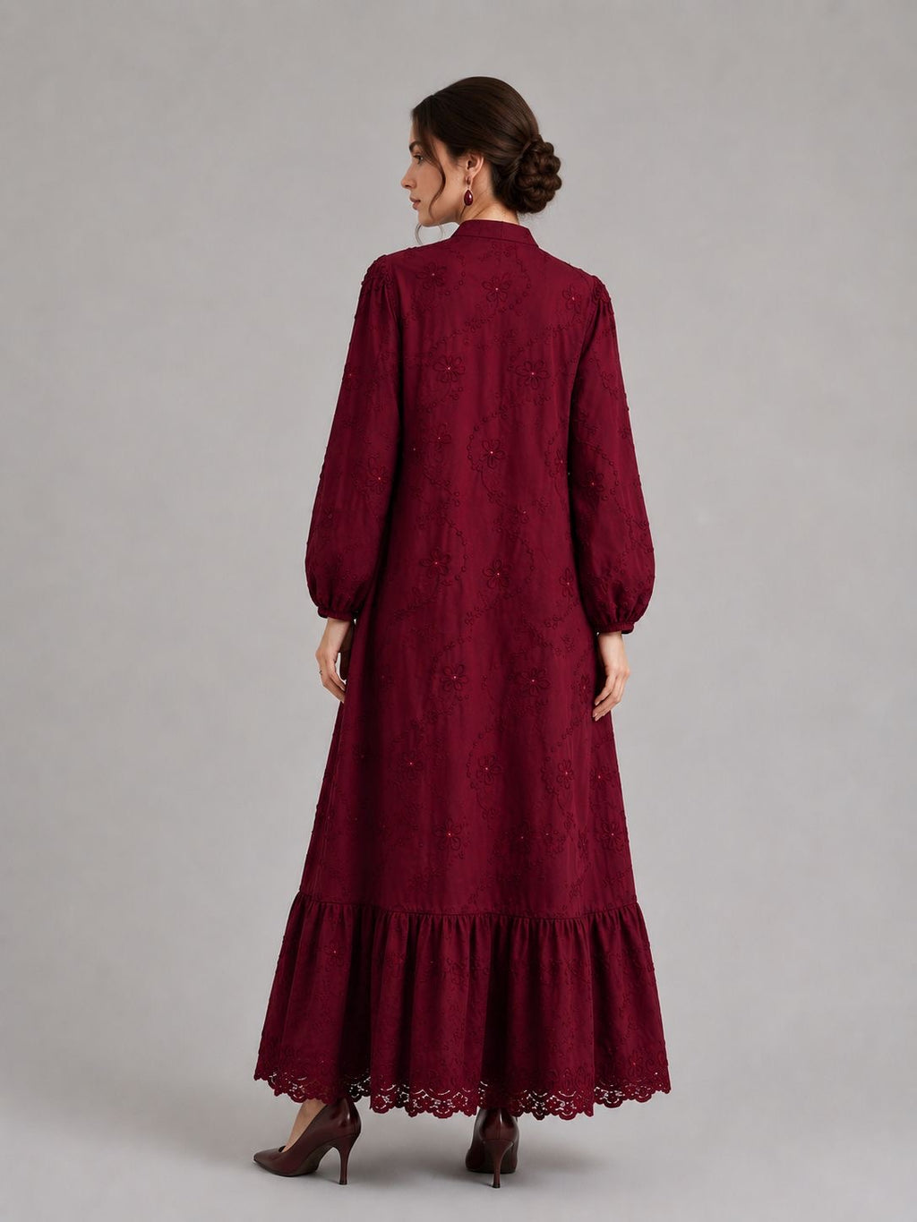 Embroidered long dress
