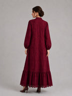 Embroidered long dress