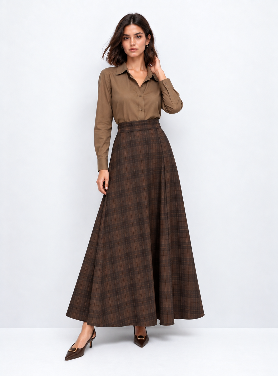 Check skirt set