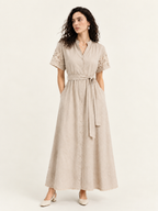 lace sleeve maxi
