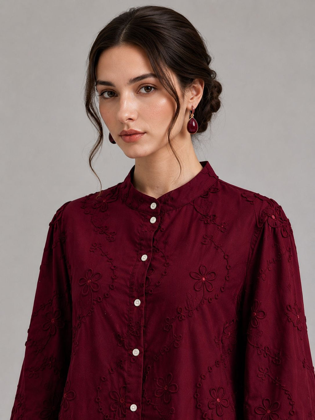 Embroidered long dress