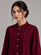 Embroidered long dress