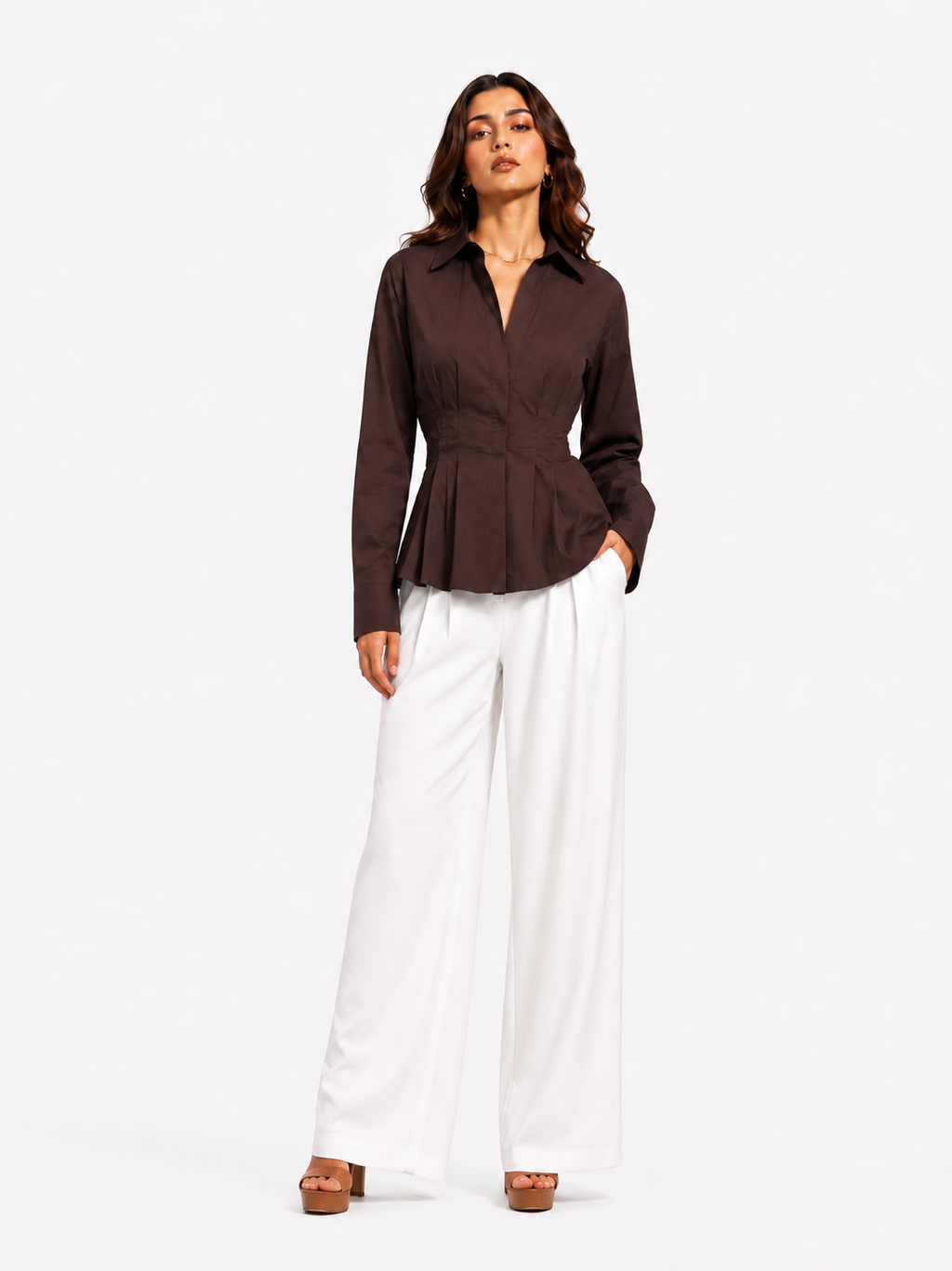 fitted collared shirt