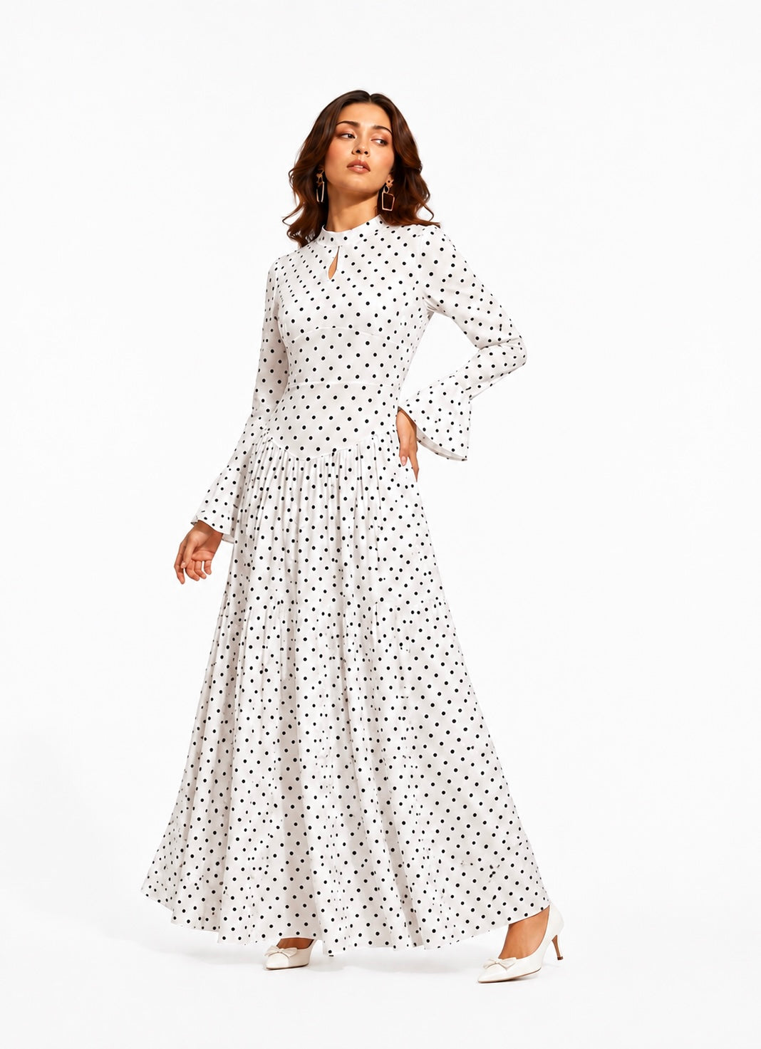 polka dot maxi dresses