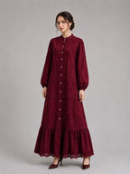 Embroidered long dress