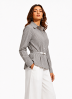 checked fitted shirt