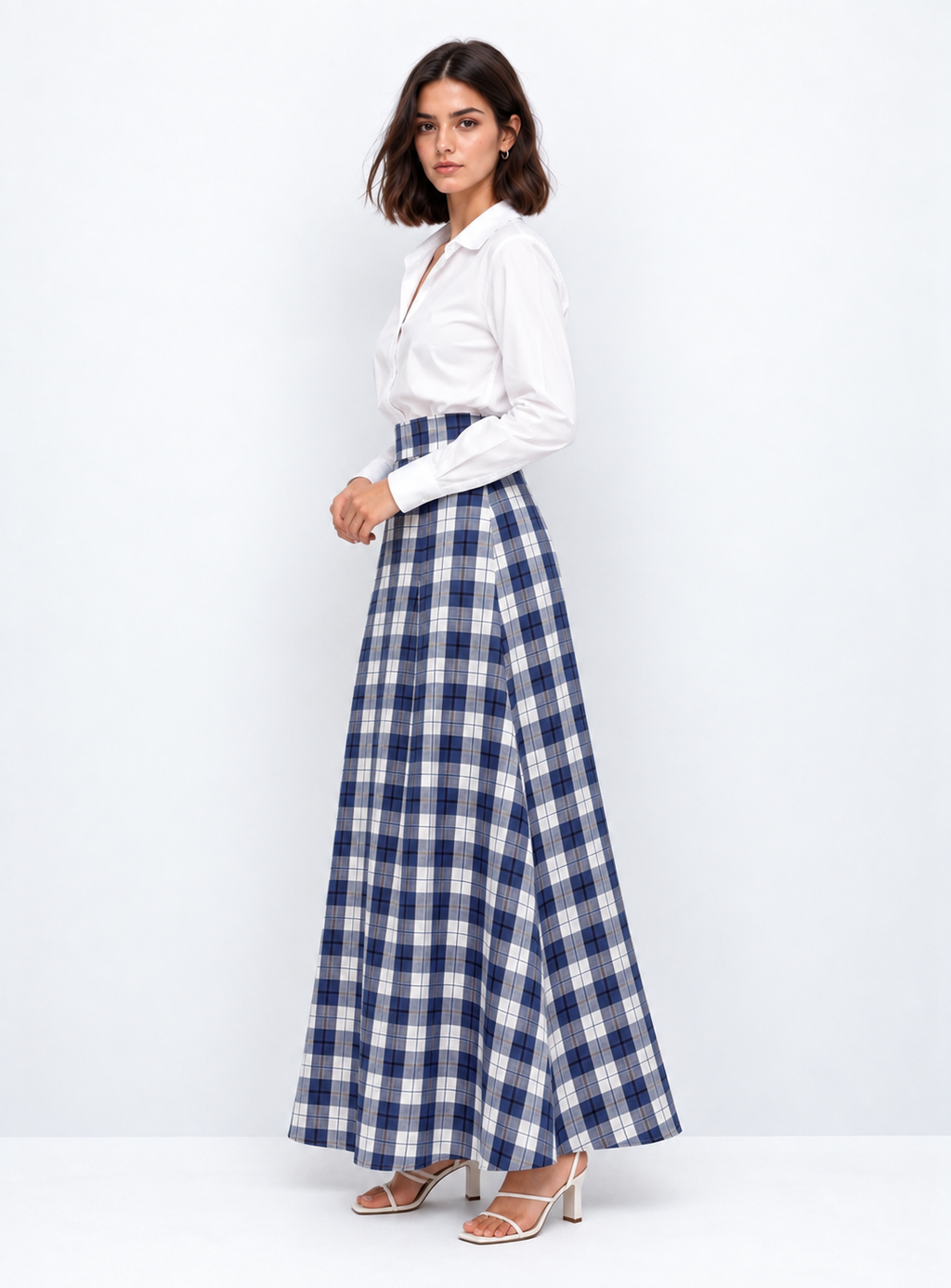 check skirt set