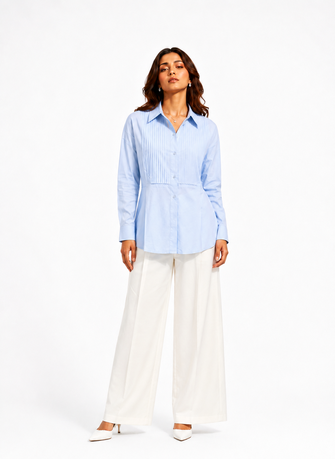 pleated detail shirt