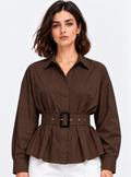 waist belted shirt