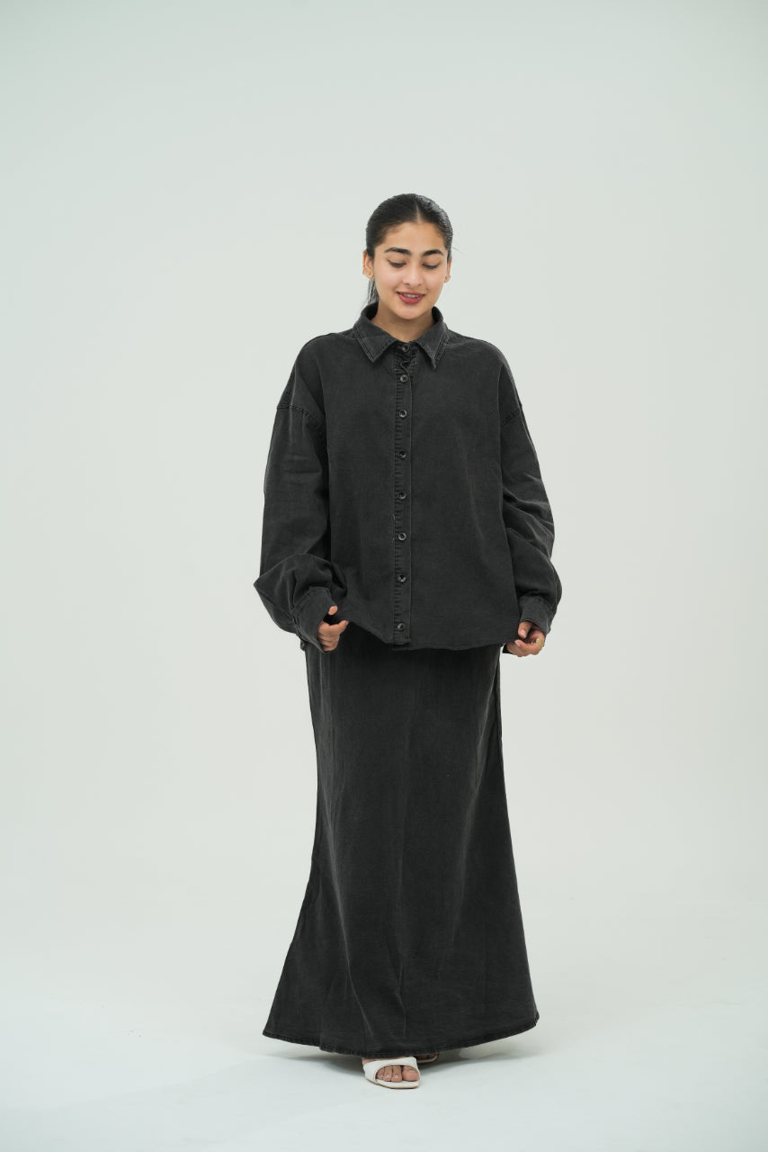 black denim co ordset