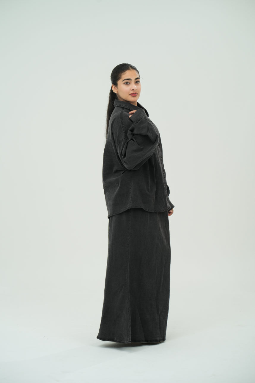 black denim co ordset