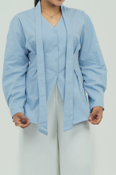 v neck button shirt