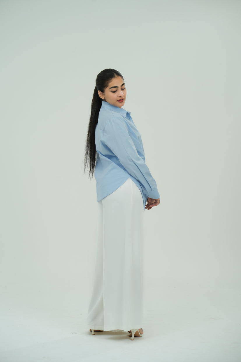overlap zip shirt