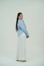 overlap zip shirt