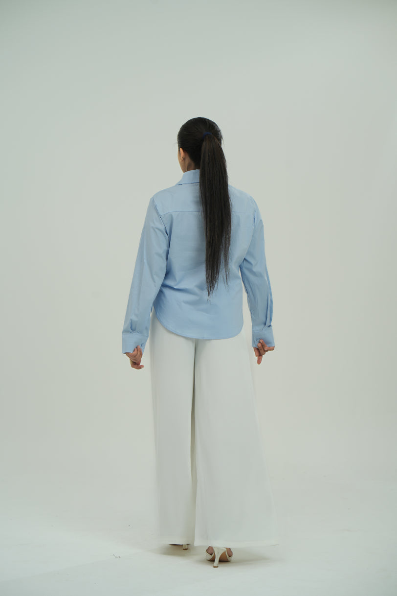 overlap zip shirt
