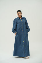 LONG DENIM ACCENT DRESSES