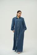 LONG DENIM ACCENT DRESSES