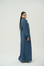 LONG DENIM ACCENT DRESSES