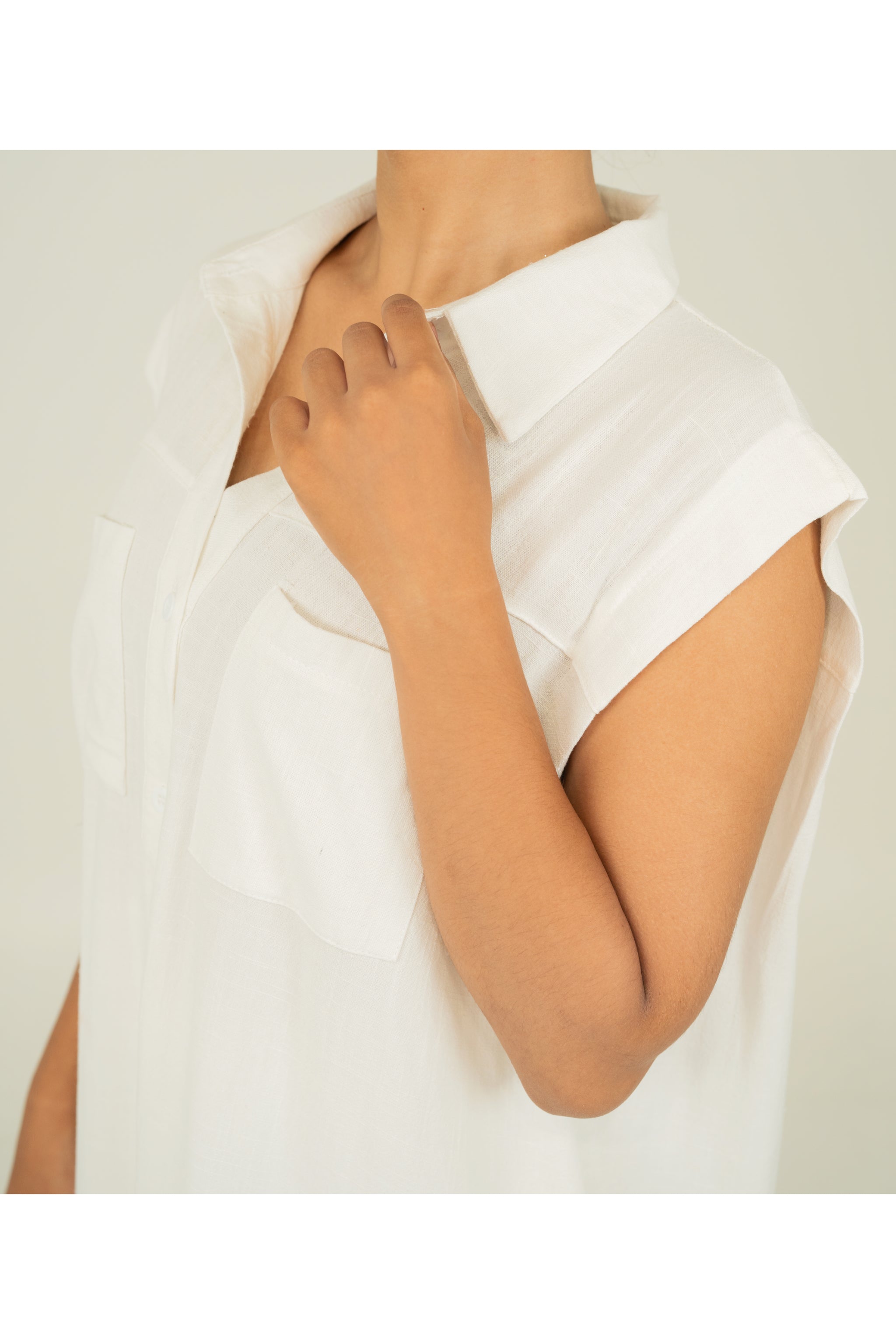 EASE SHIRT MAXI DRESSES WHITE