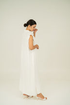 EASE SHIRT MAXI DRESSES WHITE