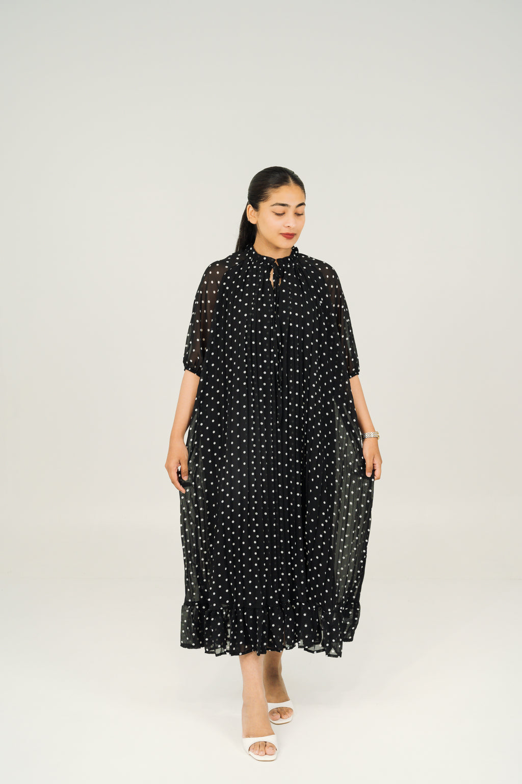 POLKA DOT MIDI DRESSES