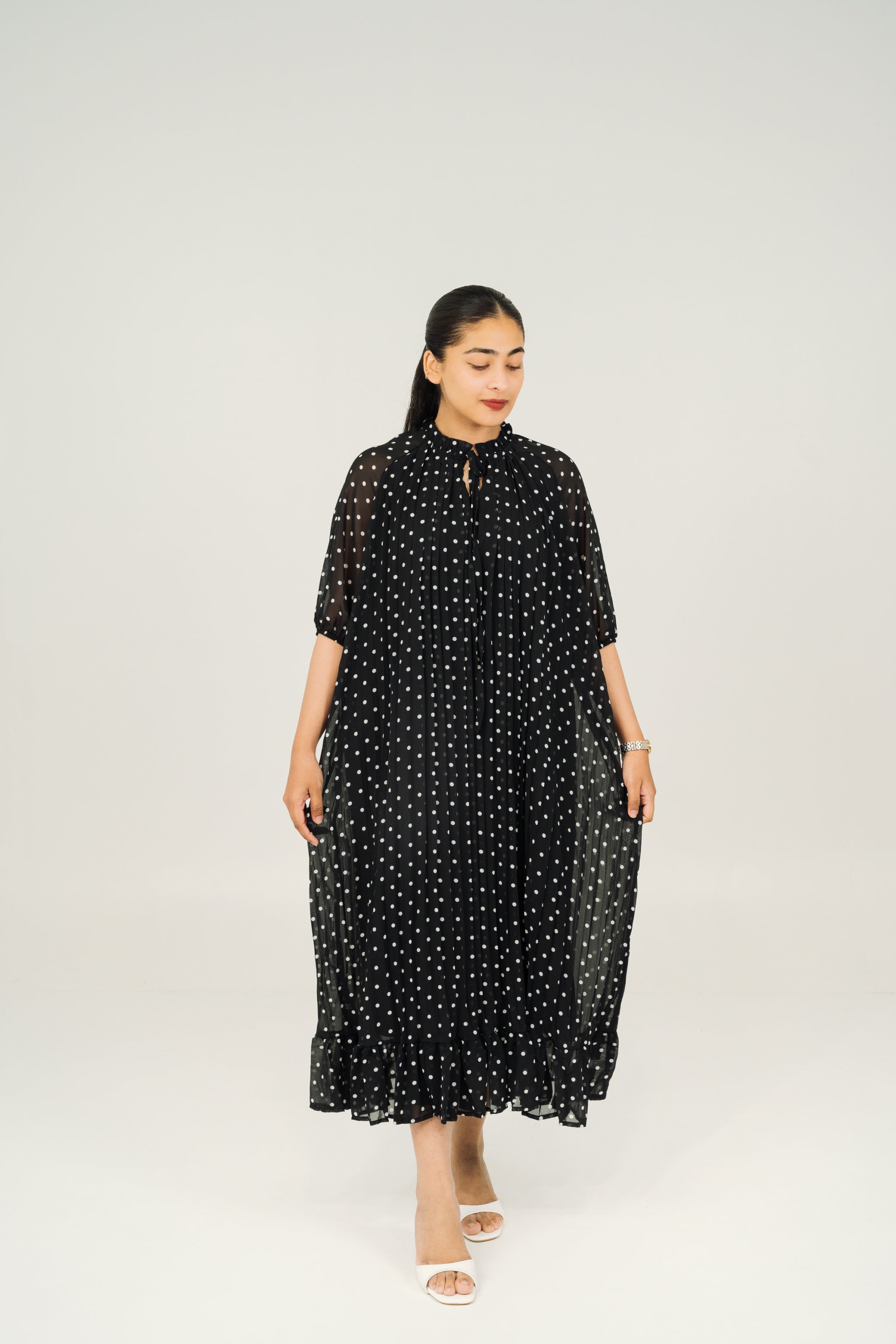 POLKA DOT MIDI DRESSES