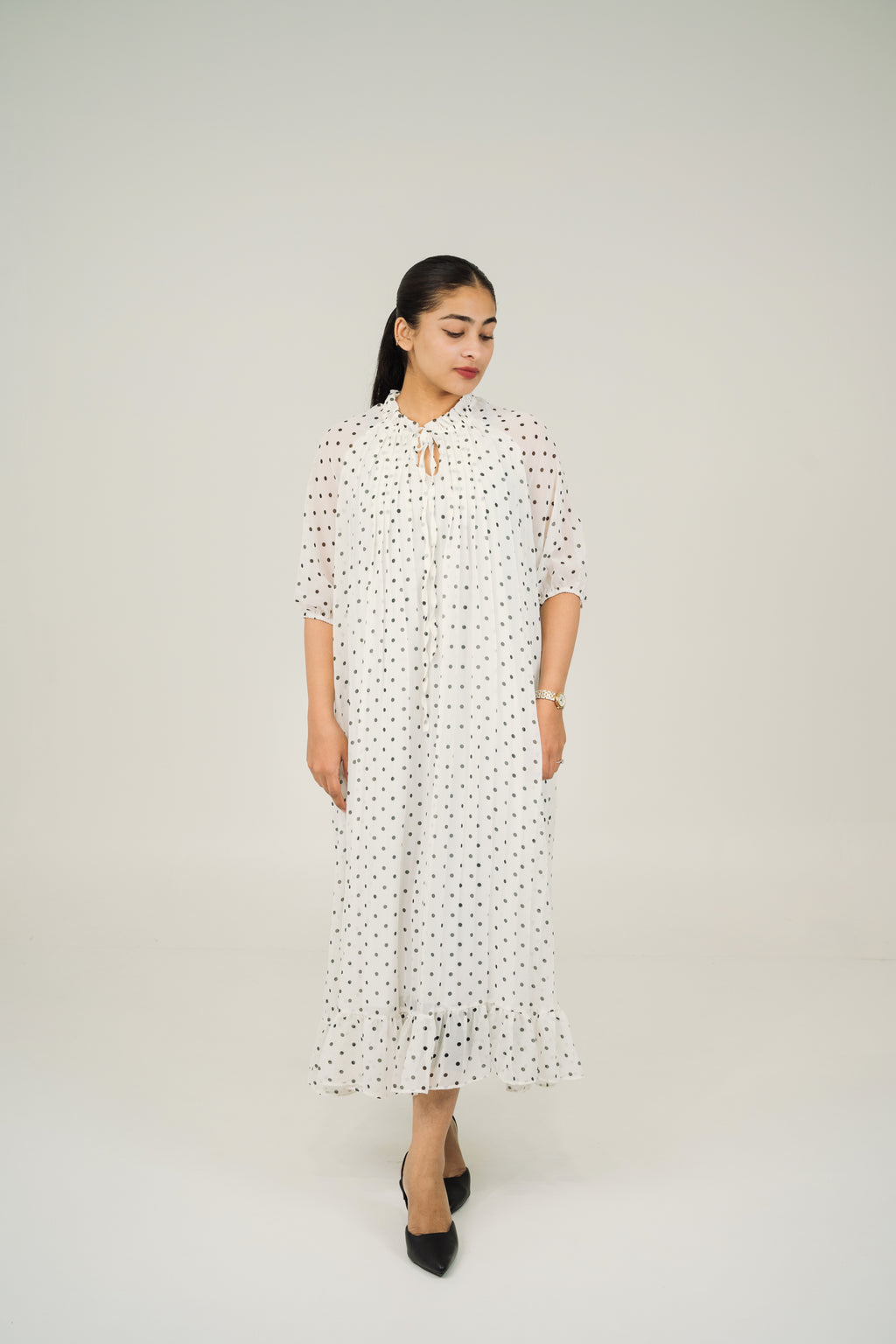 POLKA DOT MIDI DRESSES