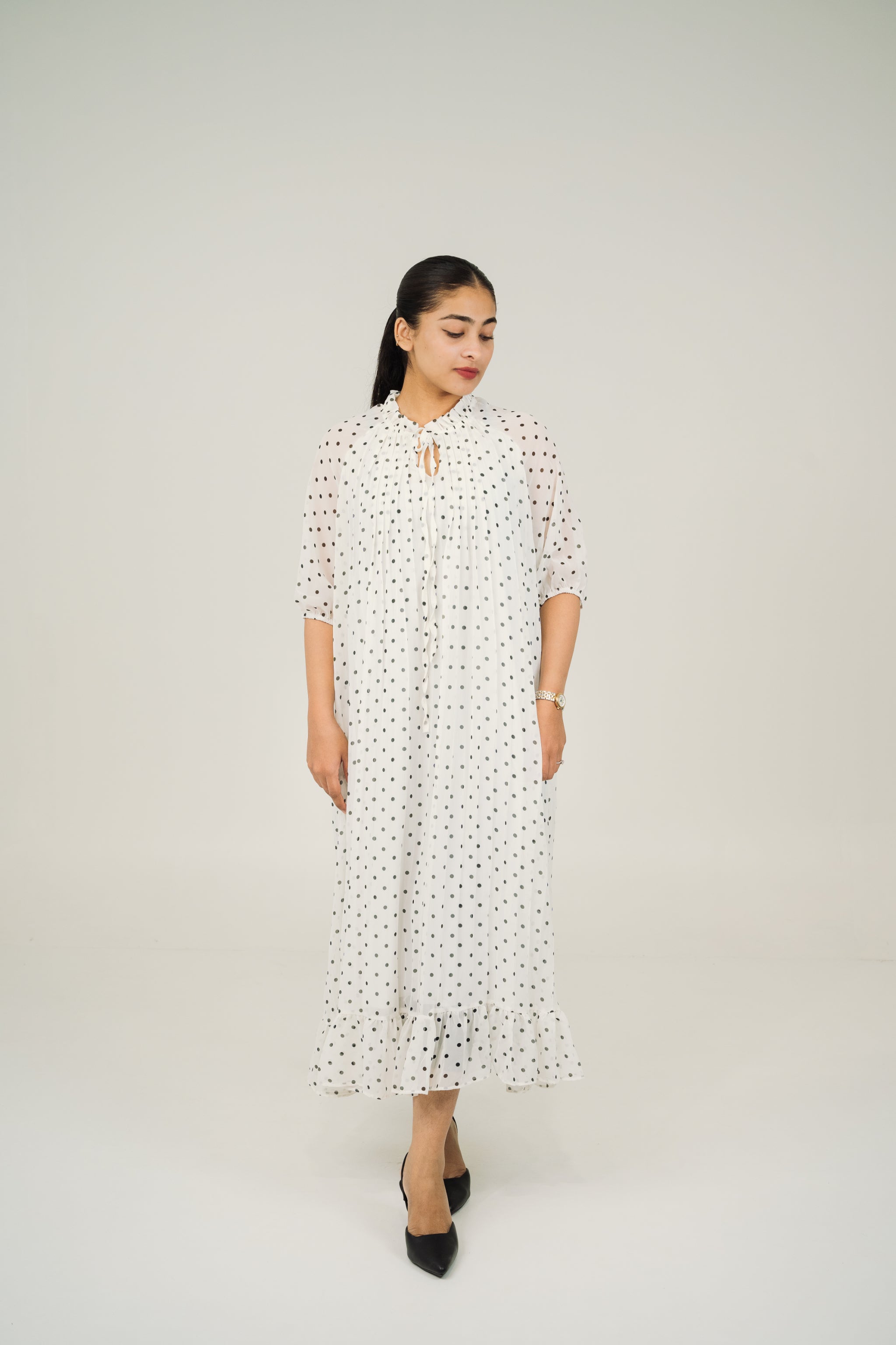 POLKA DOT MIDI DRESSES