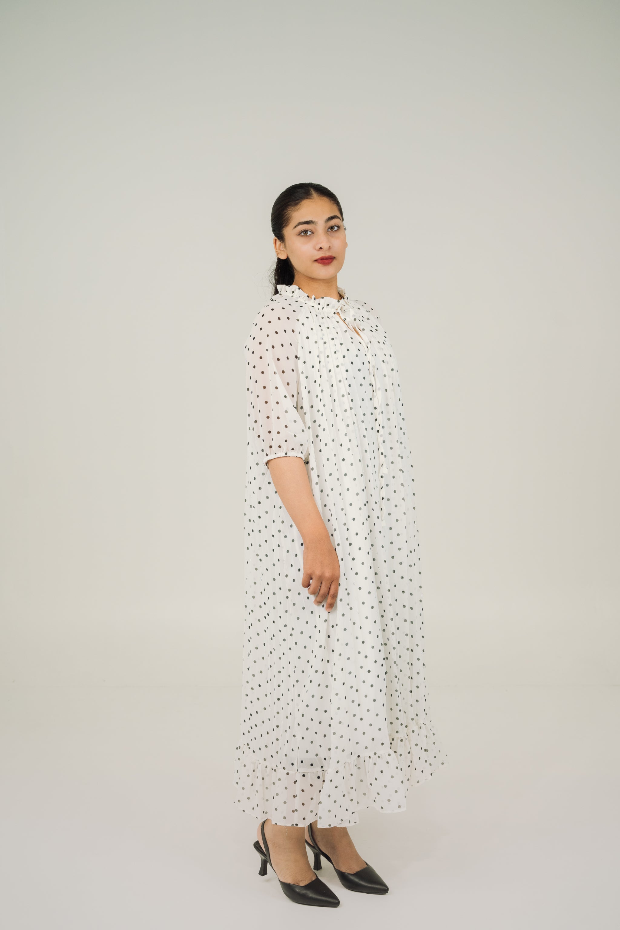 POLKA DOT MIDI DRESSES