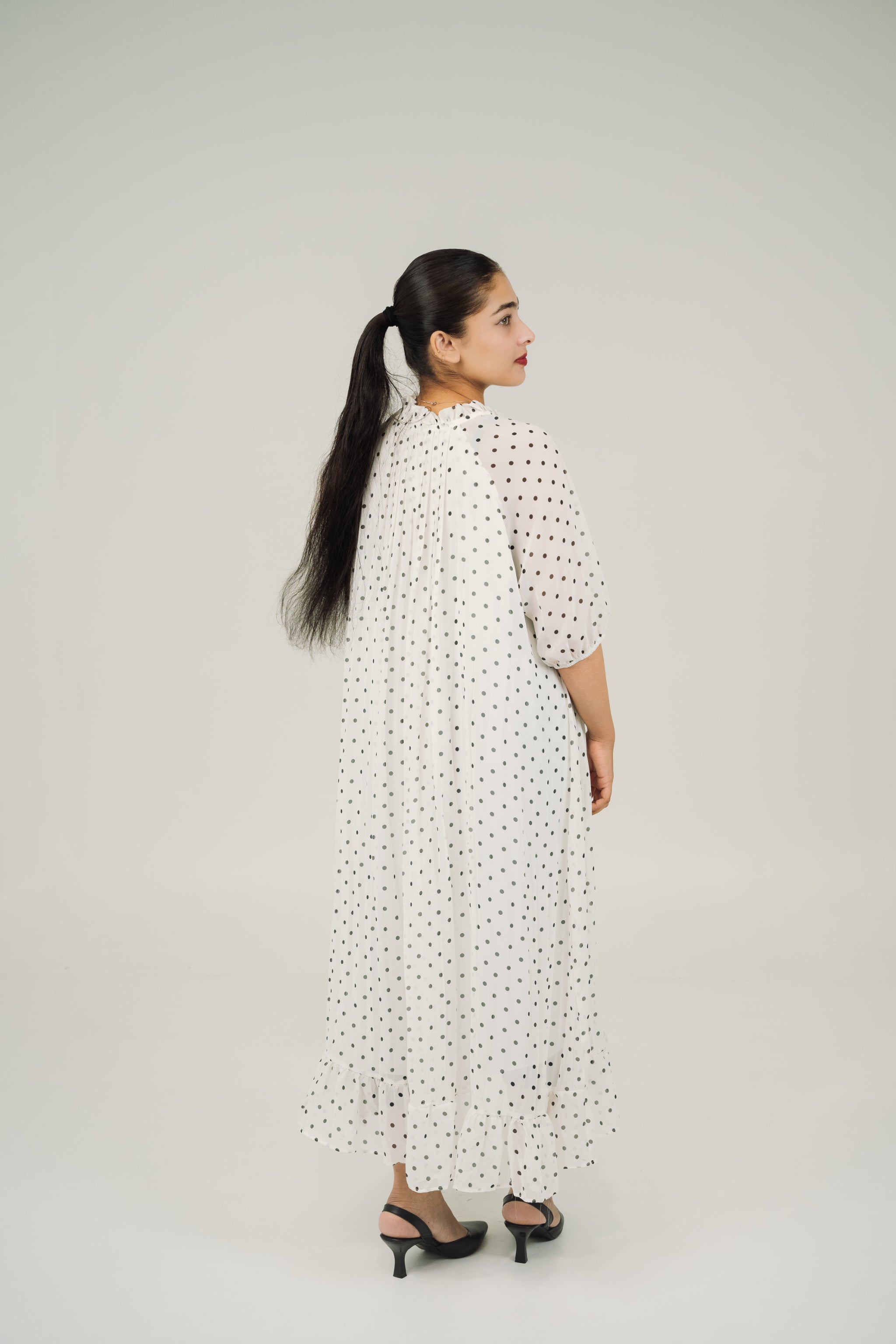 POLKA DOT MIDI DRESSES