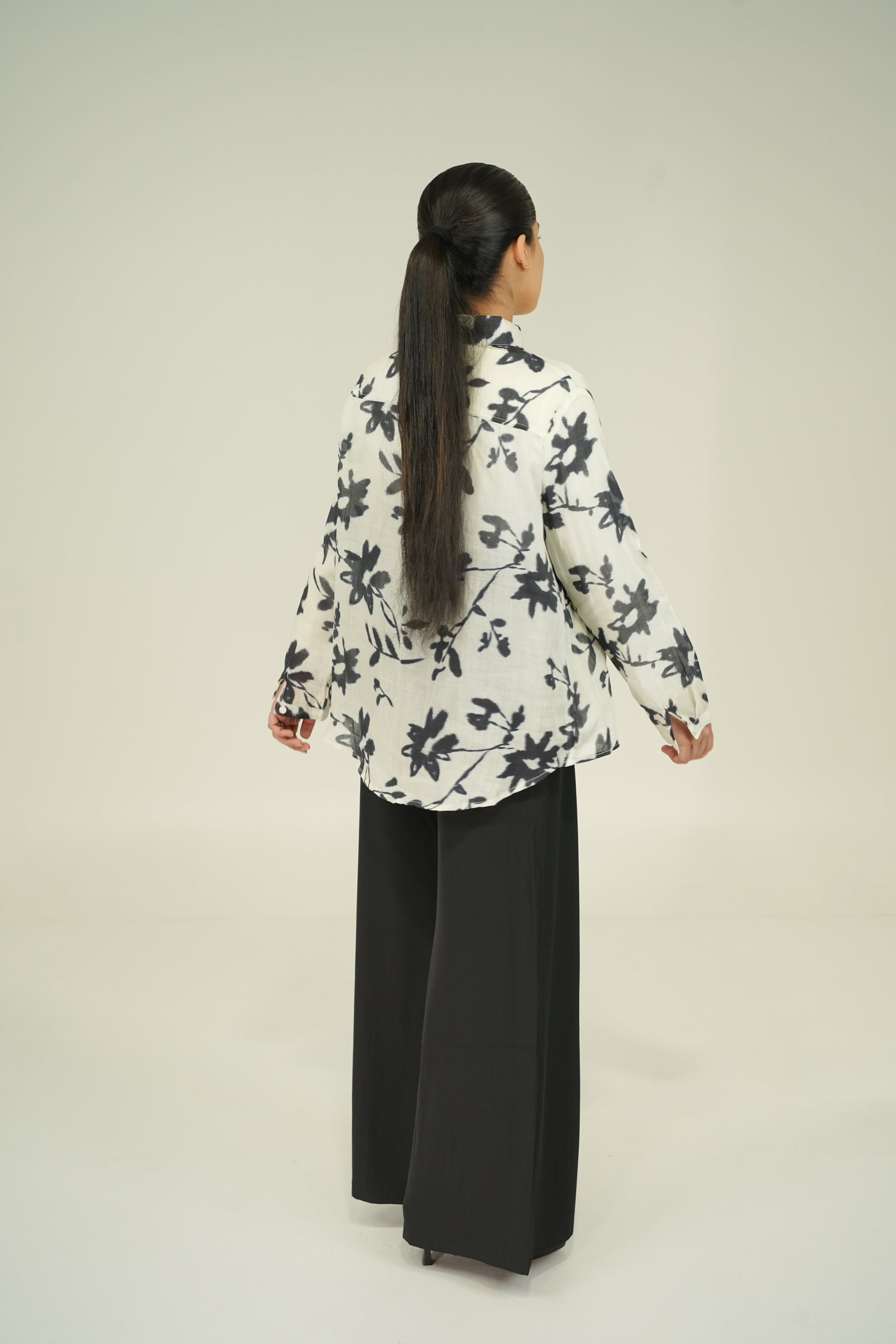 Floral linen shirt