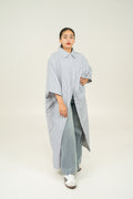 blue pinstripe long shirt
