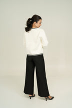 trim detail knit cardigan