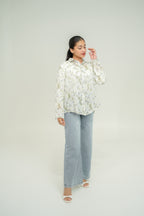 Floral linen shirt