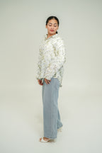 Floral linen shirt