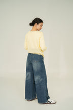 contrast edge knit wear