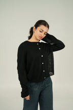KNIT BUTTON TOP