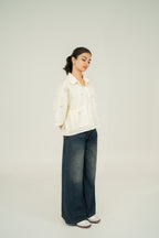 floral pocket crop shirt