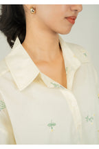 floral pocket crop shirt