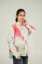Floral linen shirt