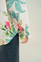 Floral linen shirt