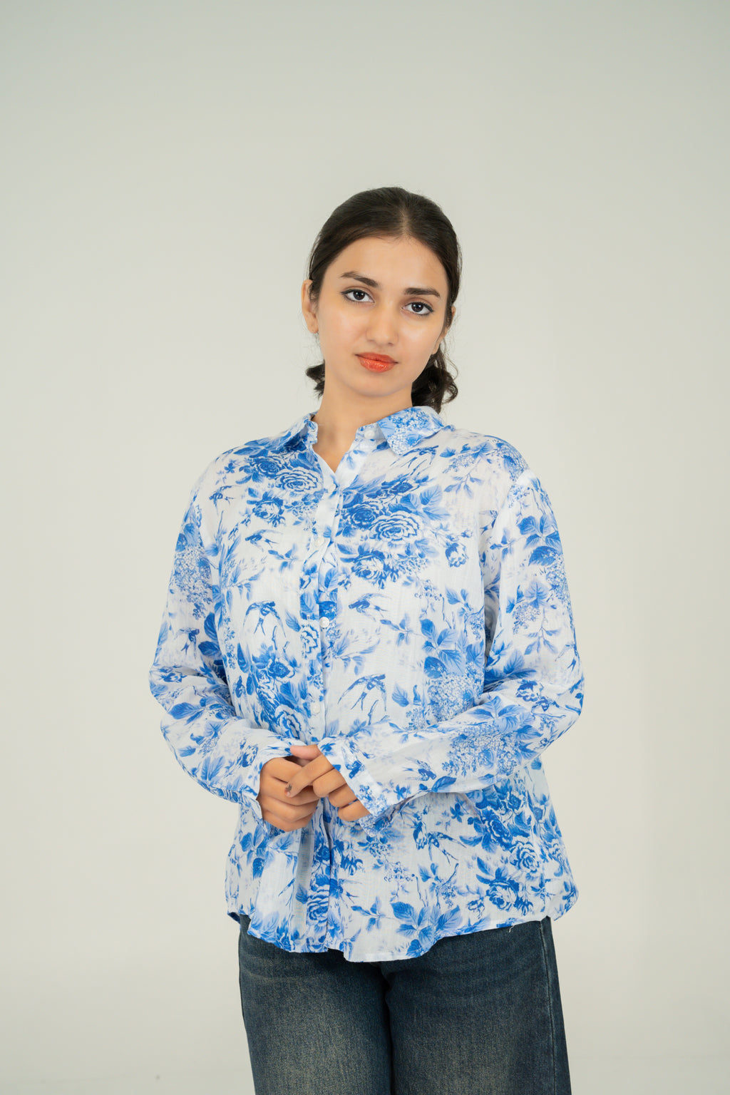 FLORAL LINEN SHIRT